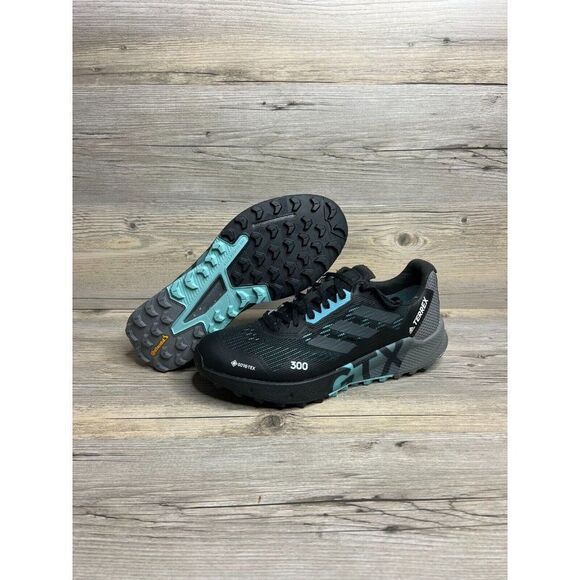 adidas Terrex Agravic Flow 2 GTX Womens Size 9 Black Grey Mint Ton H03382 - Picture 1 of 11